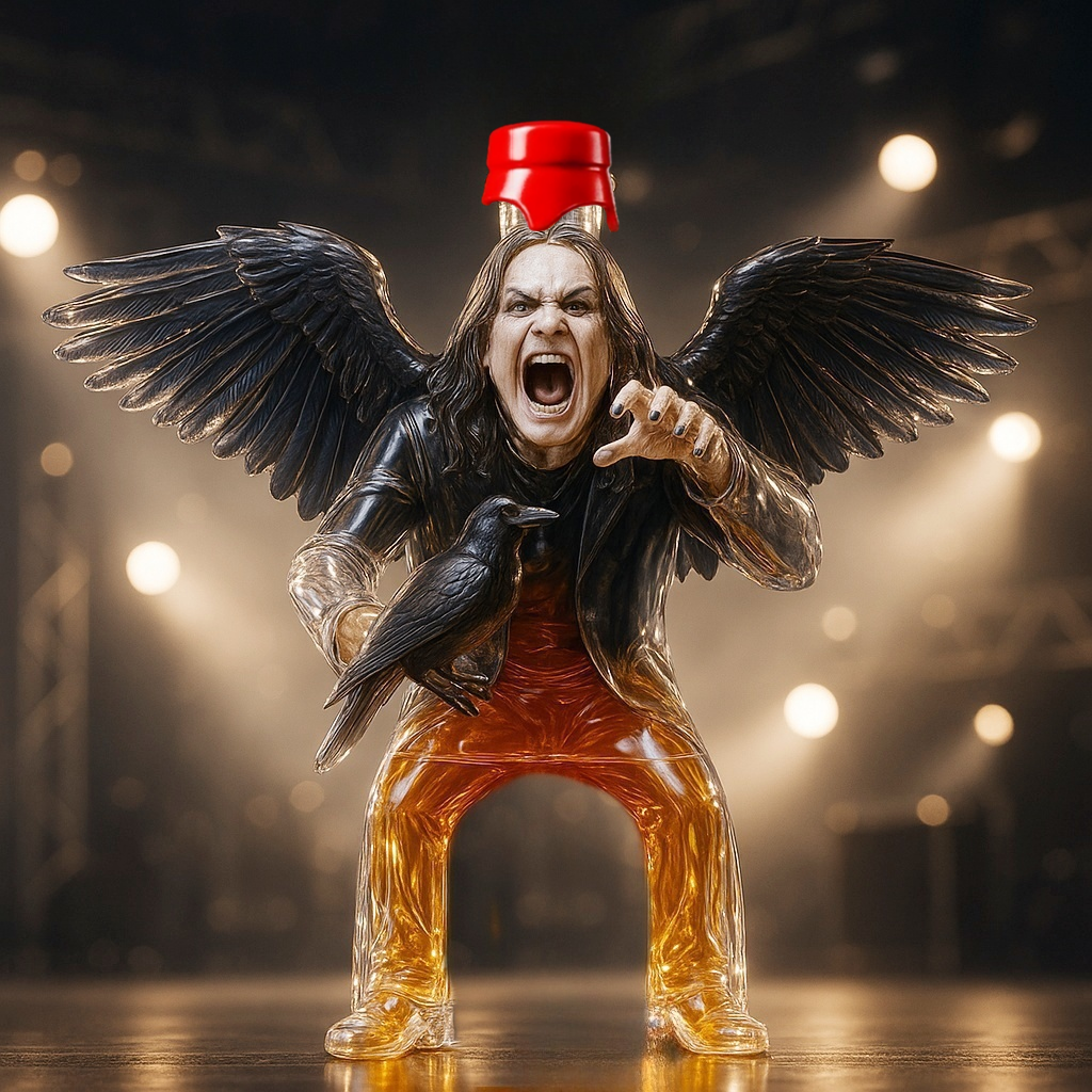 🕯️Ozzy Osbourne Memorial Whiskey Bottle