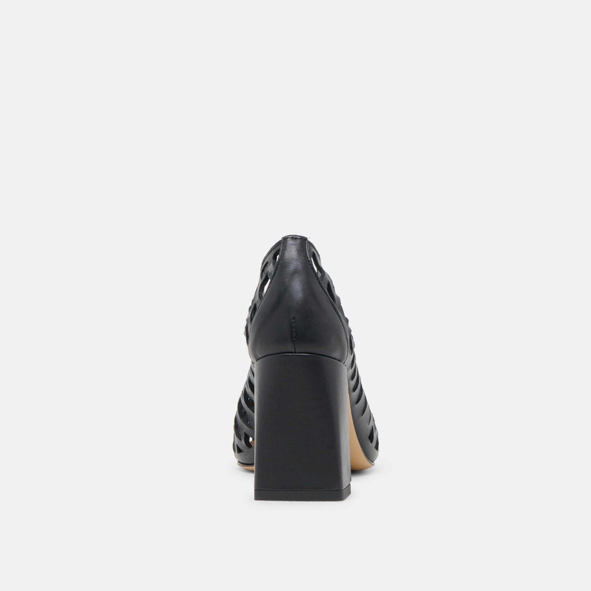 TANYA HEELS BLACK WOVEN LEATHER