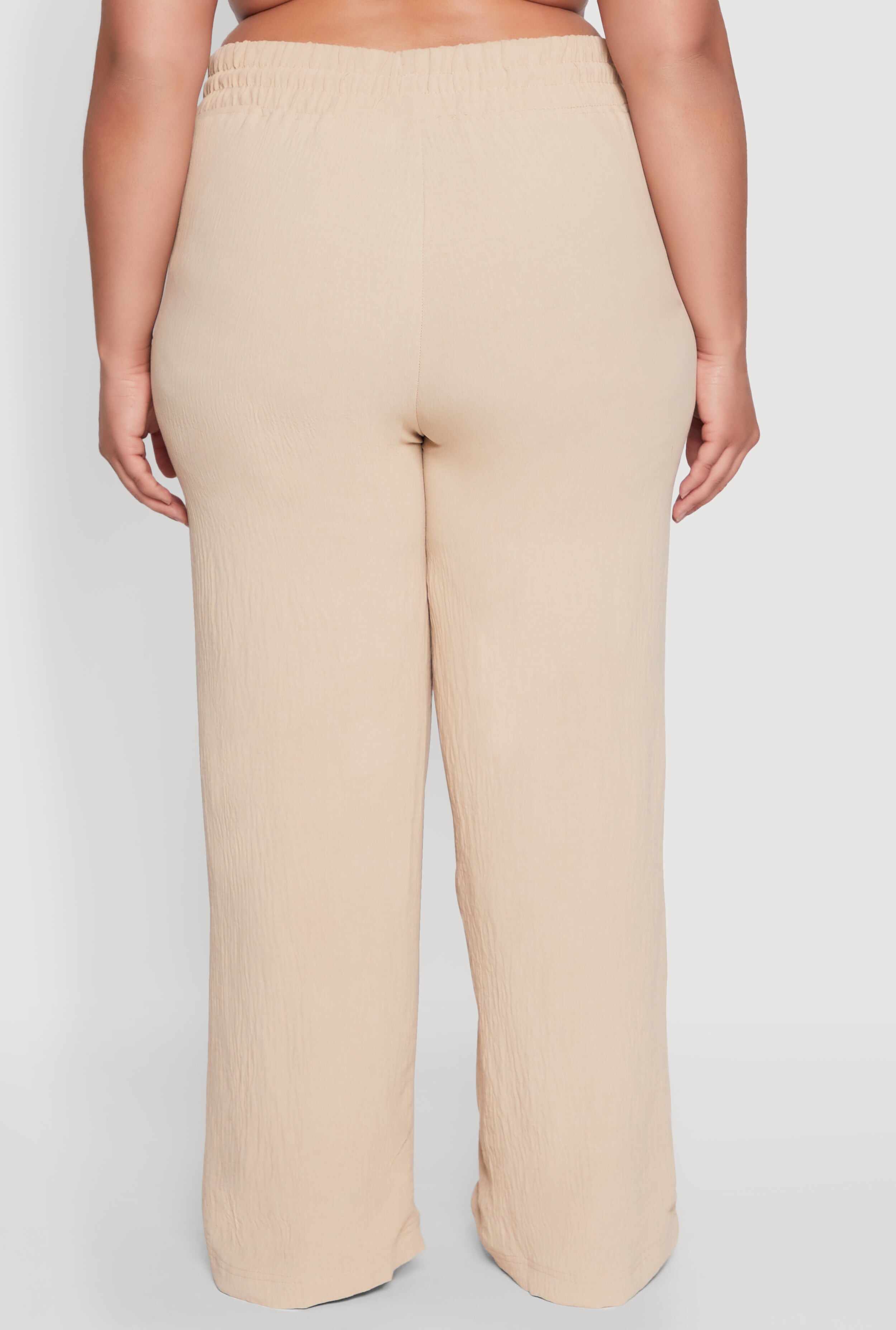 Plus Size Airy High Waisted Palazzo Pants