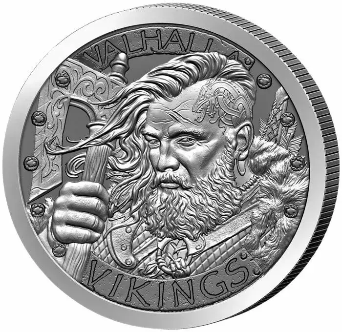 Valhalla Vikings 1 oz .999 Fine Silver Round Odin Owns Ye BERSERKERS
