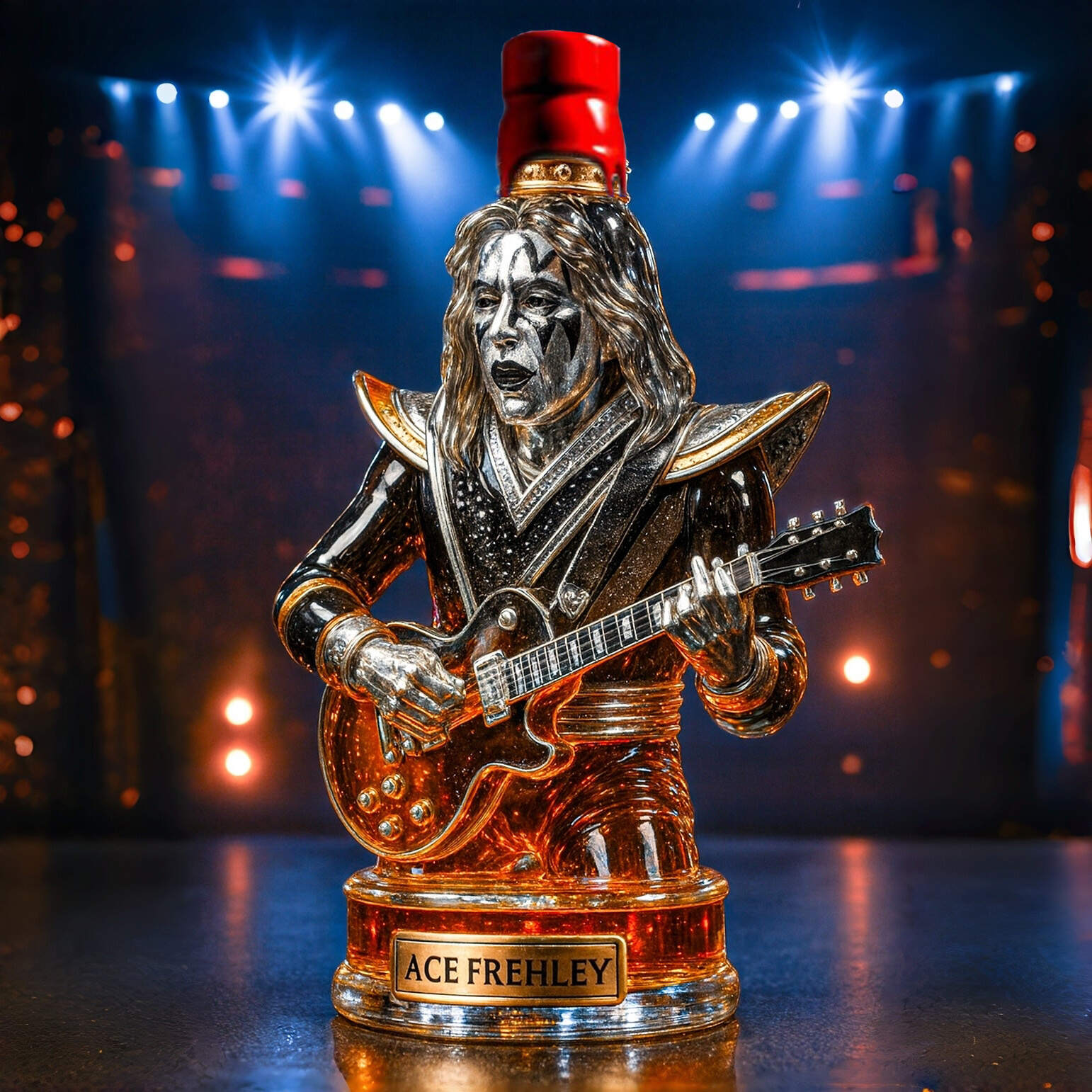 ACE FREHLEY Spaceman Tribute Whiskey Bottle