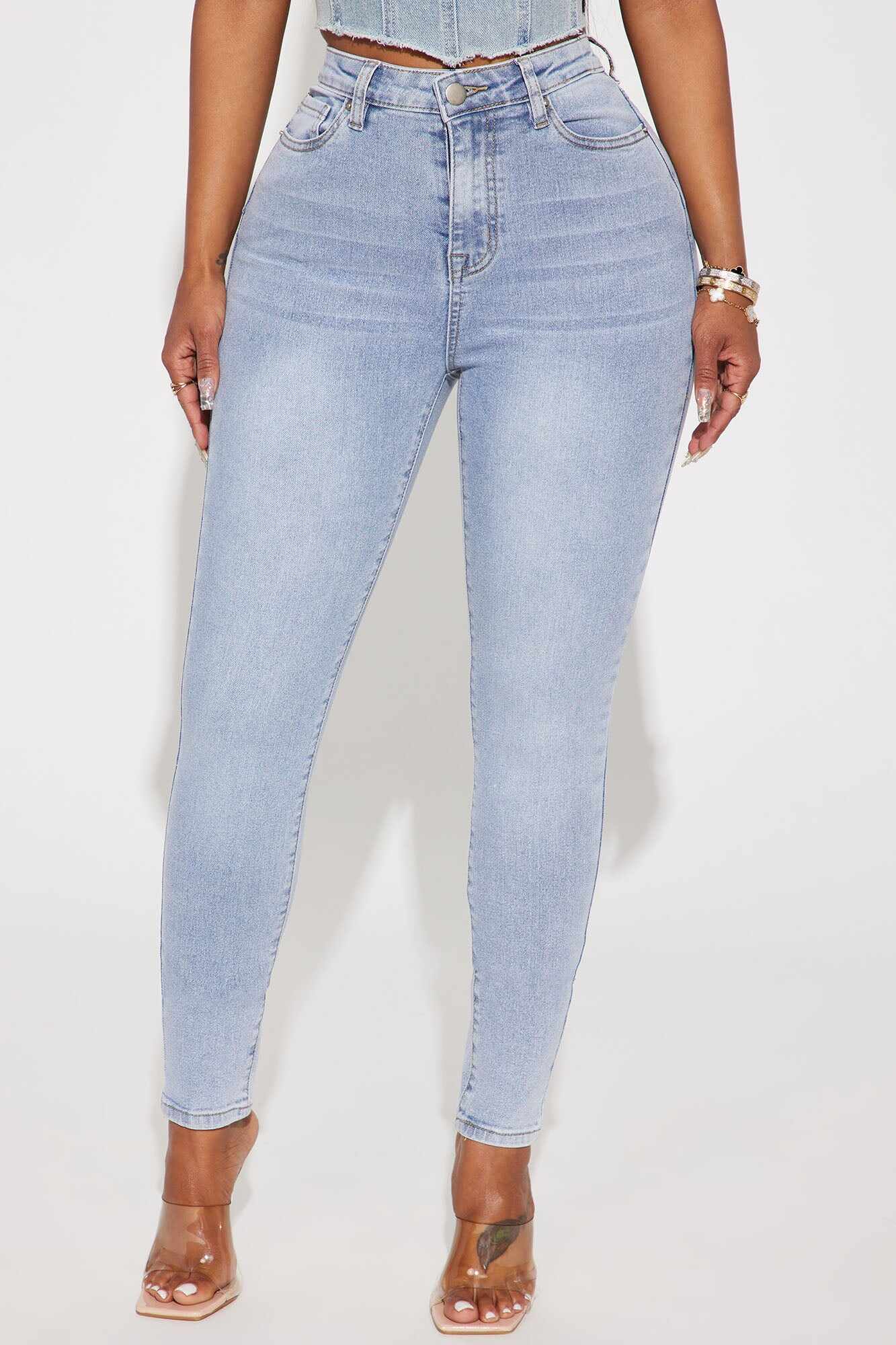 San Diego Sculpting High Rise Stretch Skinny Jeans - Light Wash