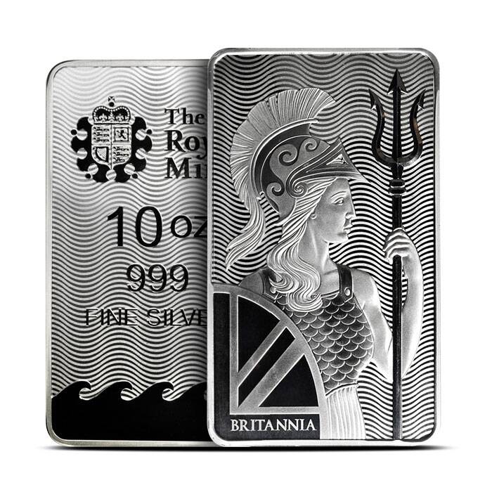10 oz Britannia Silver Bar | The Royal Mint
