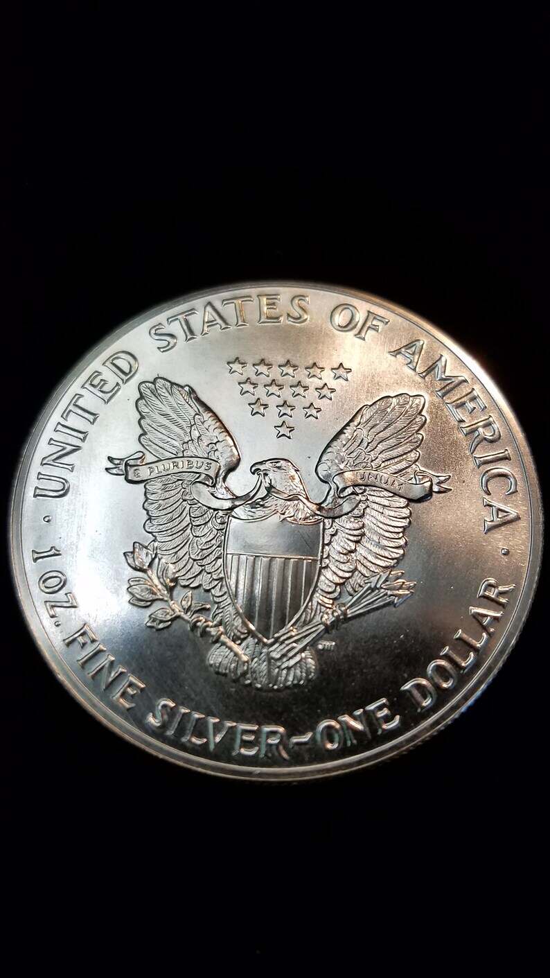 1987 American Silver Eagle BU  -  1 Oz .999  Lot# 473