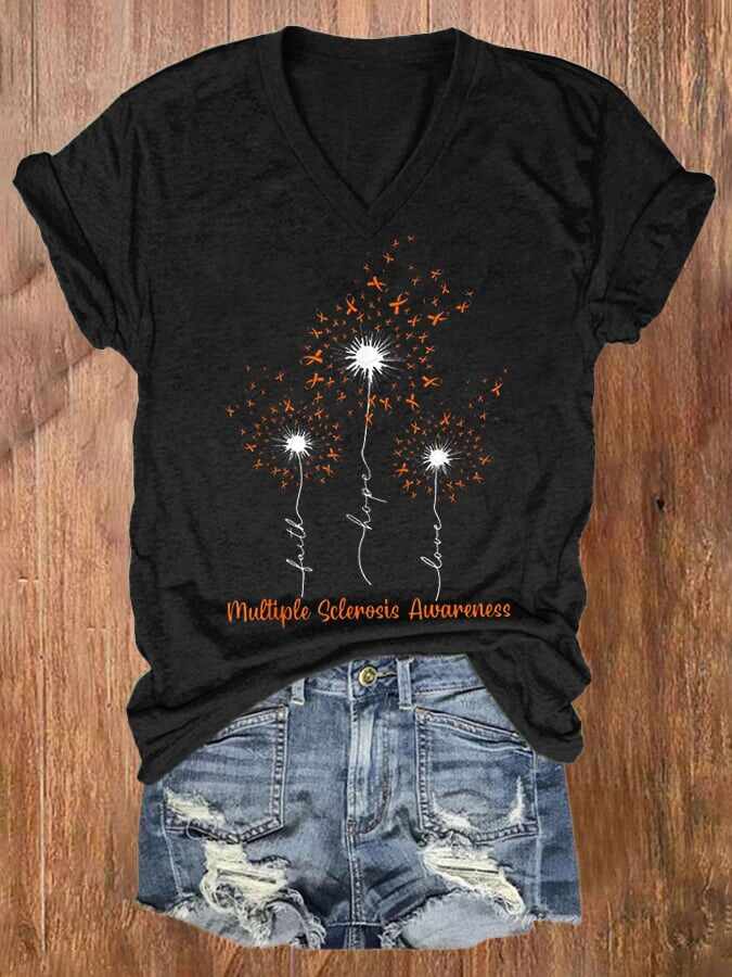 Women's Multiple Sclerosis Awareness Print T-shirt
