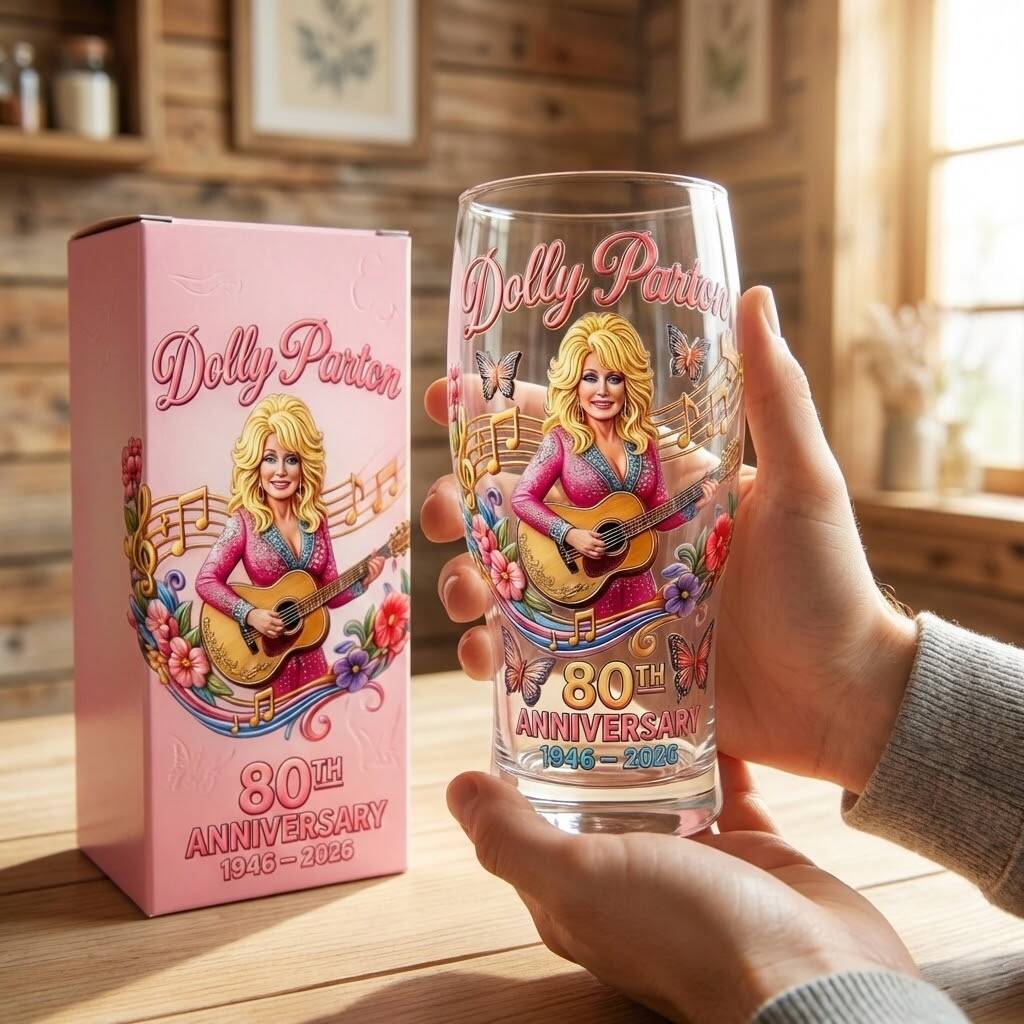 🎶Dolly Parton 80th Anniversary Commemorative Glass