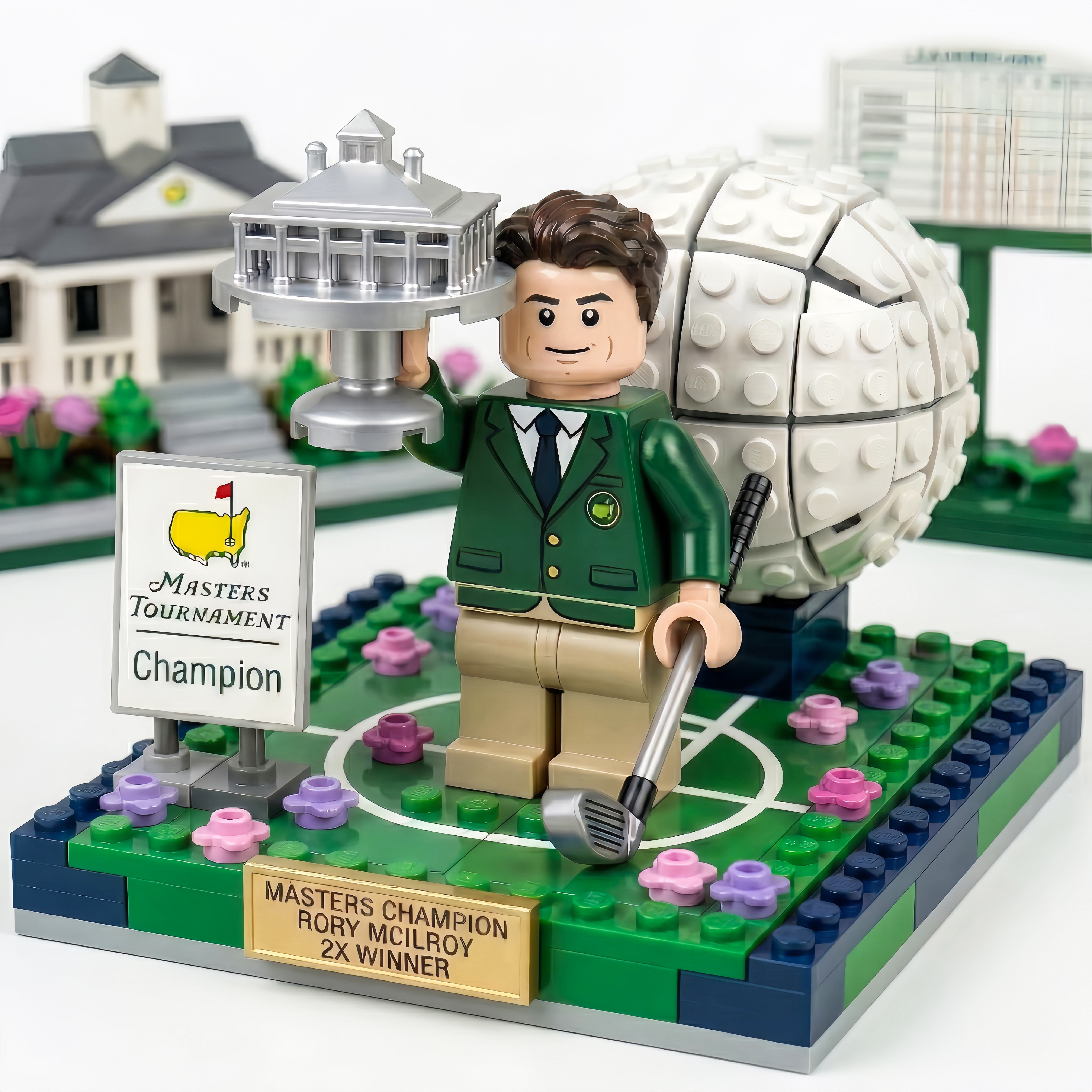 LIMITED EDITION Rory McIlroy Masters 2X Winner LEGO-Style Build Set 🏆