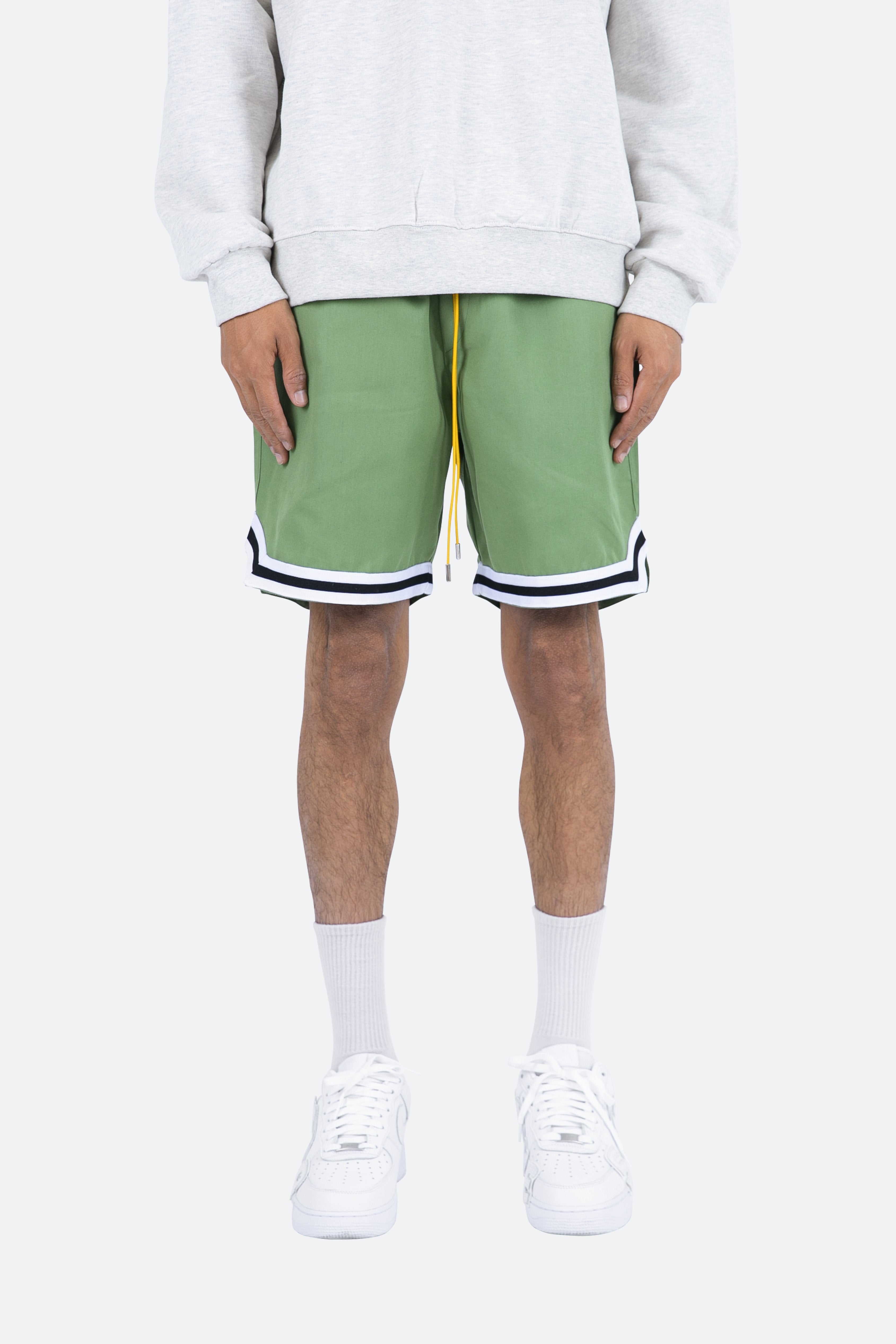 Poly Cotton Walking Shorts - Olive
