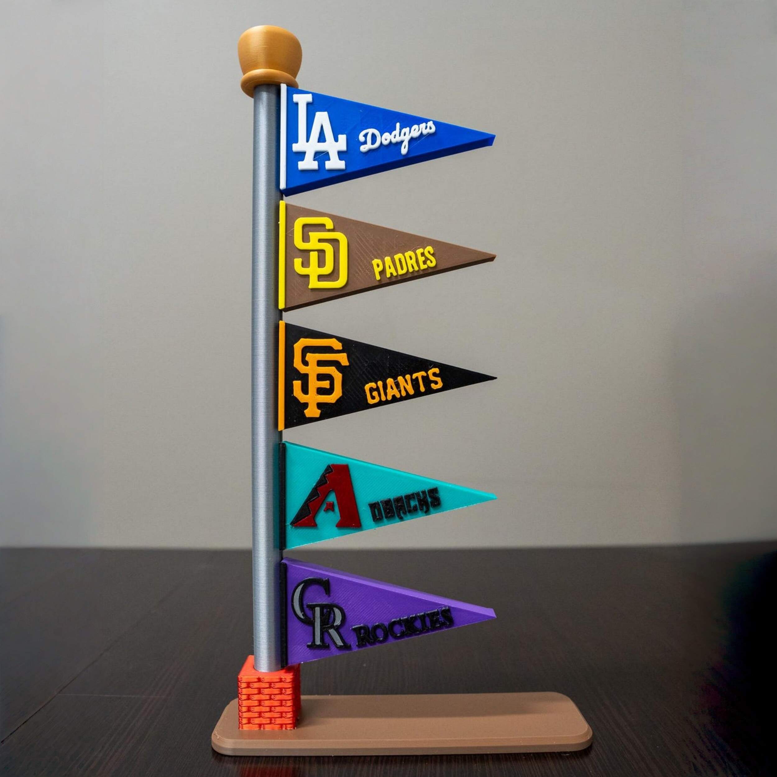Handcrafted MLB Pennant Tower