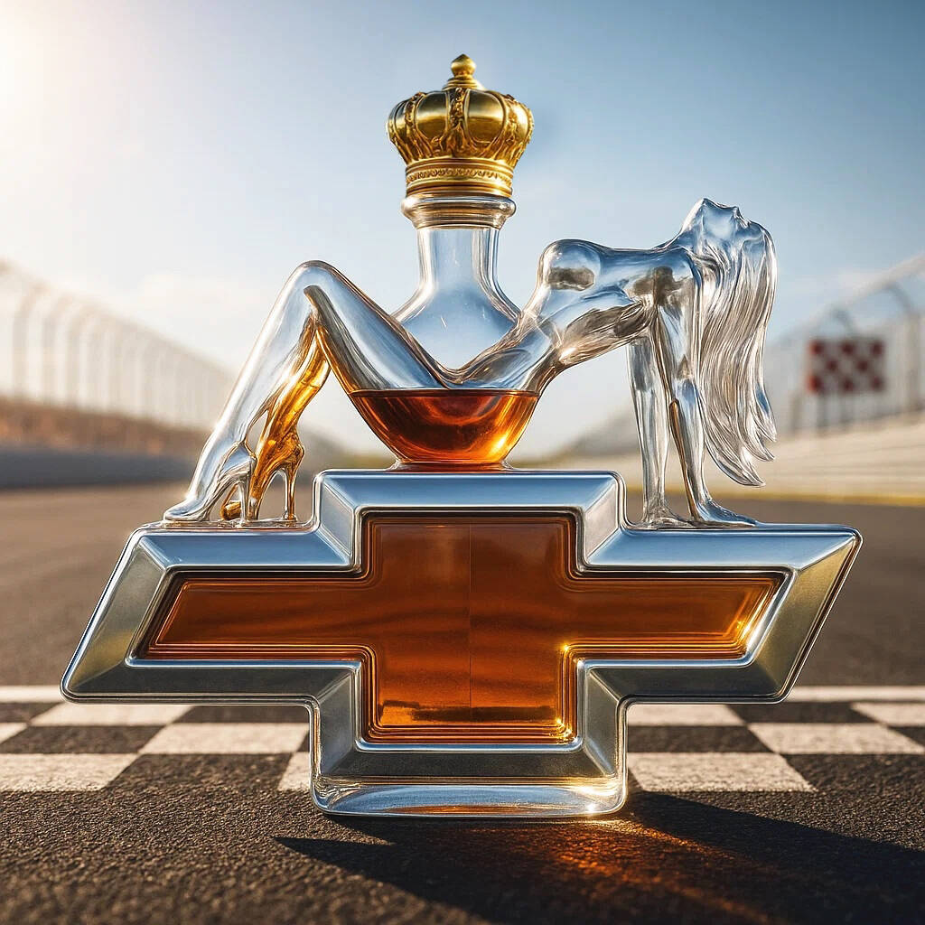 Chevrolet＆Beauty Whiskey Bottle