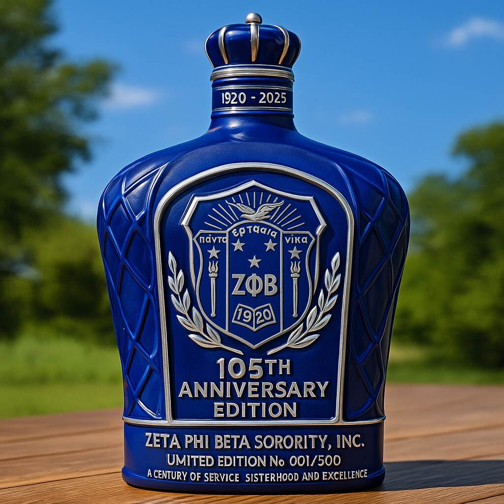 Zeta Phi Beta Sorority, Inc. (ΖΦΒ) 105th Anniversary Whiskey bottle