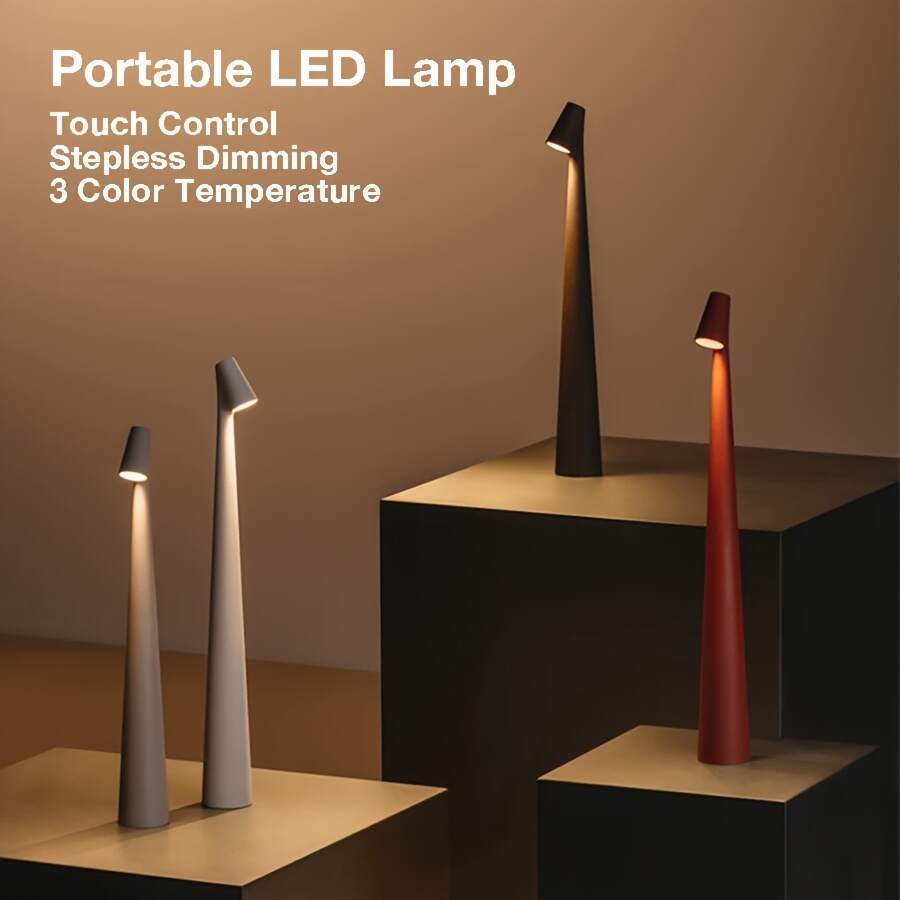 [Portable LED Lamp] Rechargeable Modern LED Table Lamp | Portable Touch Control for Home Decoration