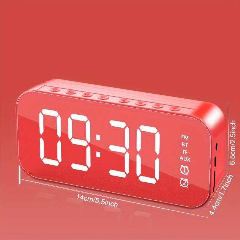 5.0 Burst Wireless Speakers 47244.09inch/Ah New Mini Home Small Mirror Sound Remote Alarm Clock Smart Speakers