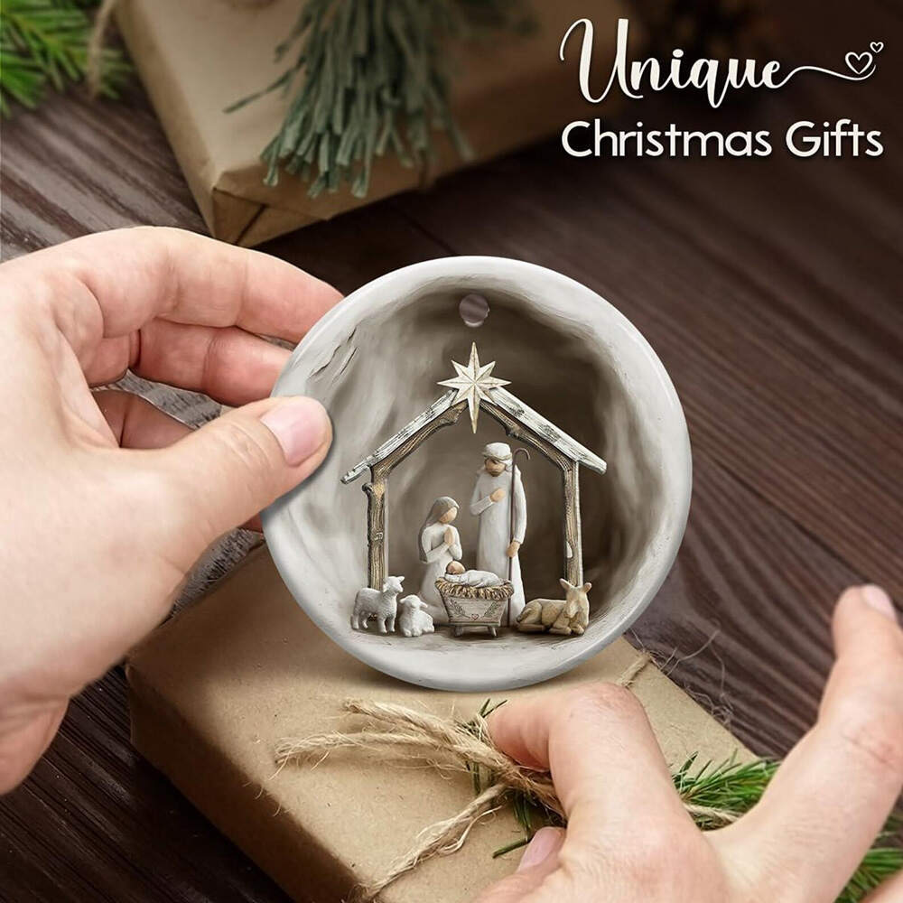 Nativity Scene Christmas Ornament