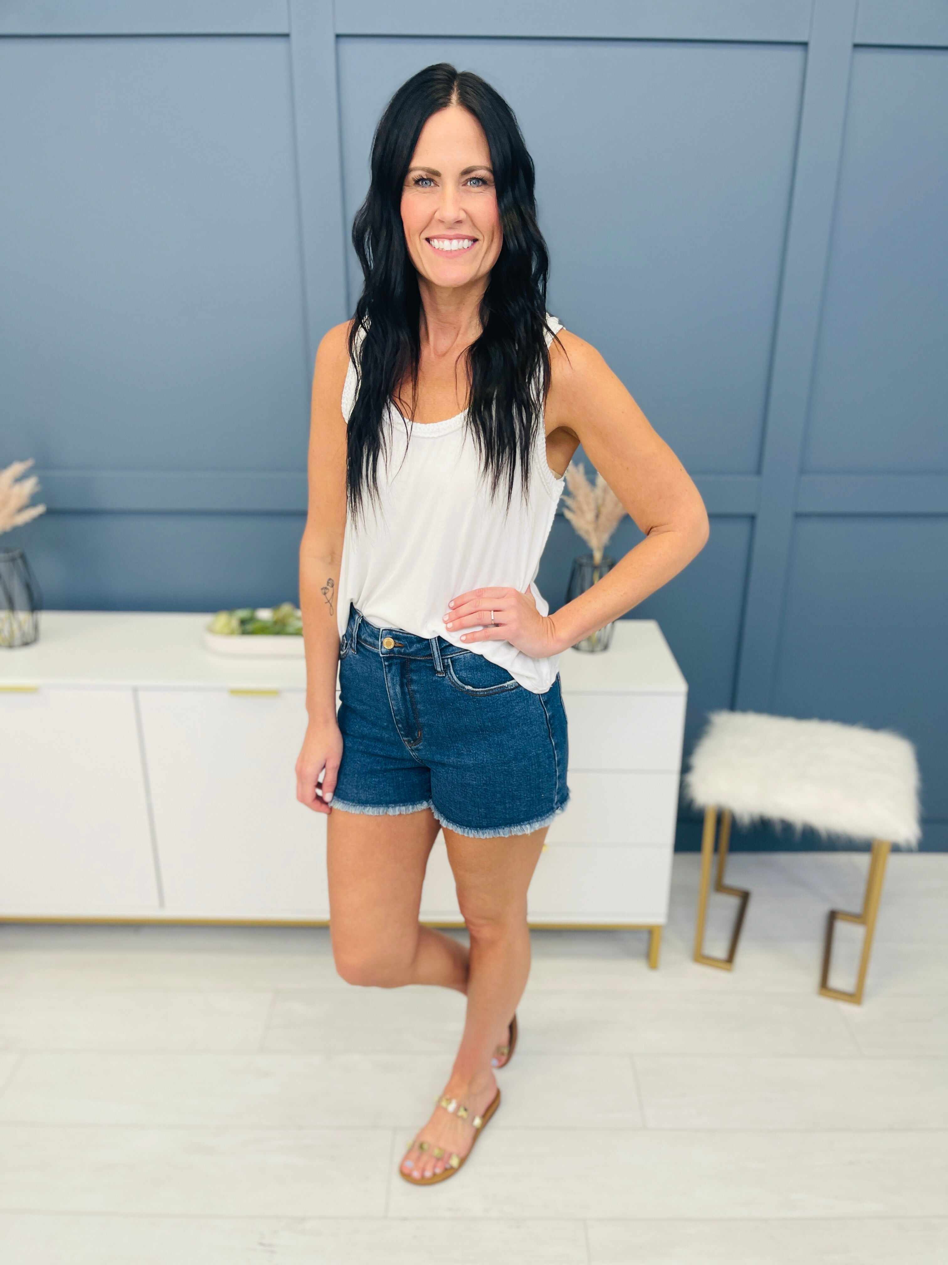 REG/CURVY Soak Up The Sun Cut Off Shorts