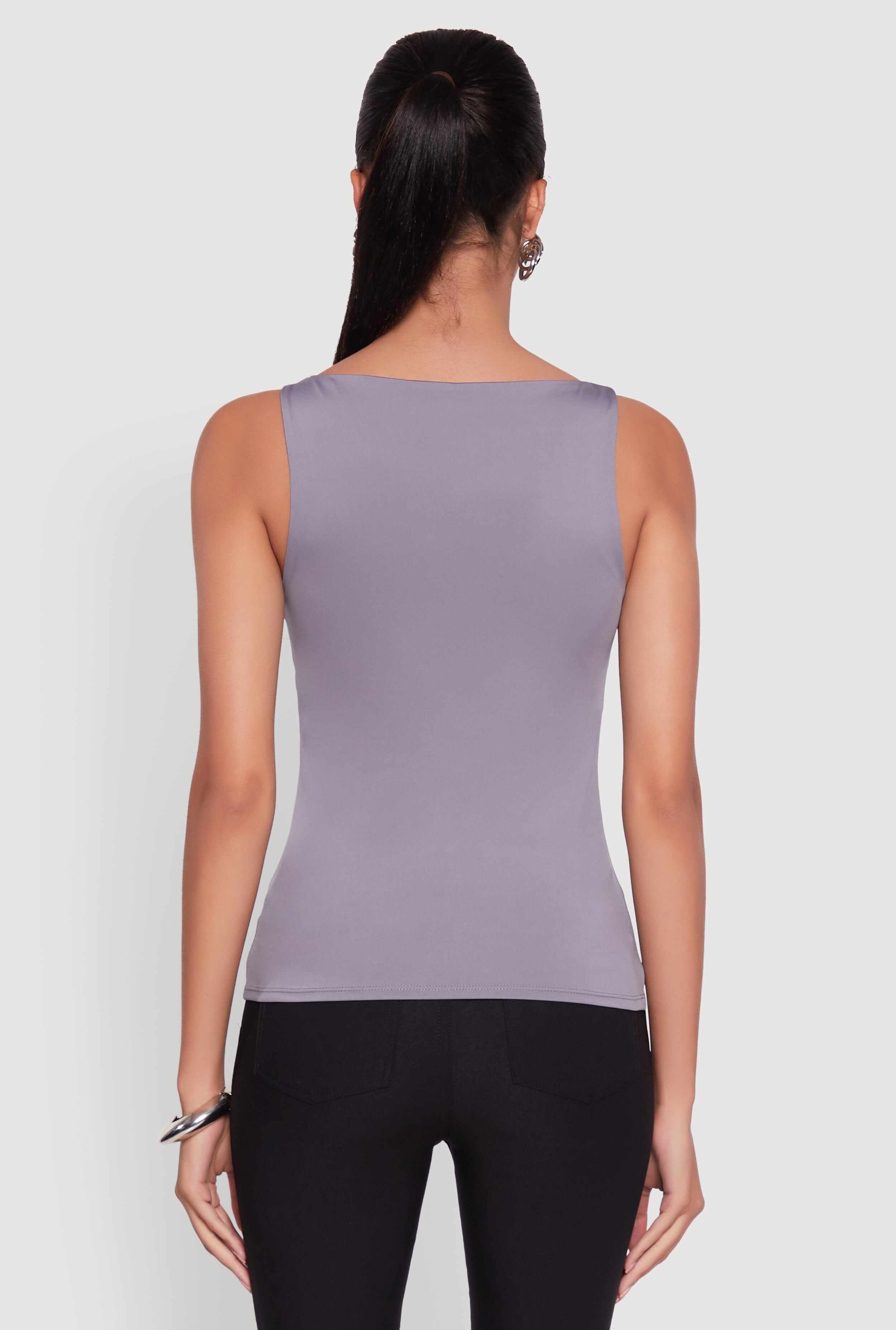 High Neck Shelf Bra Tank Top