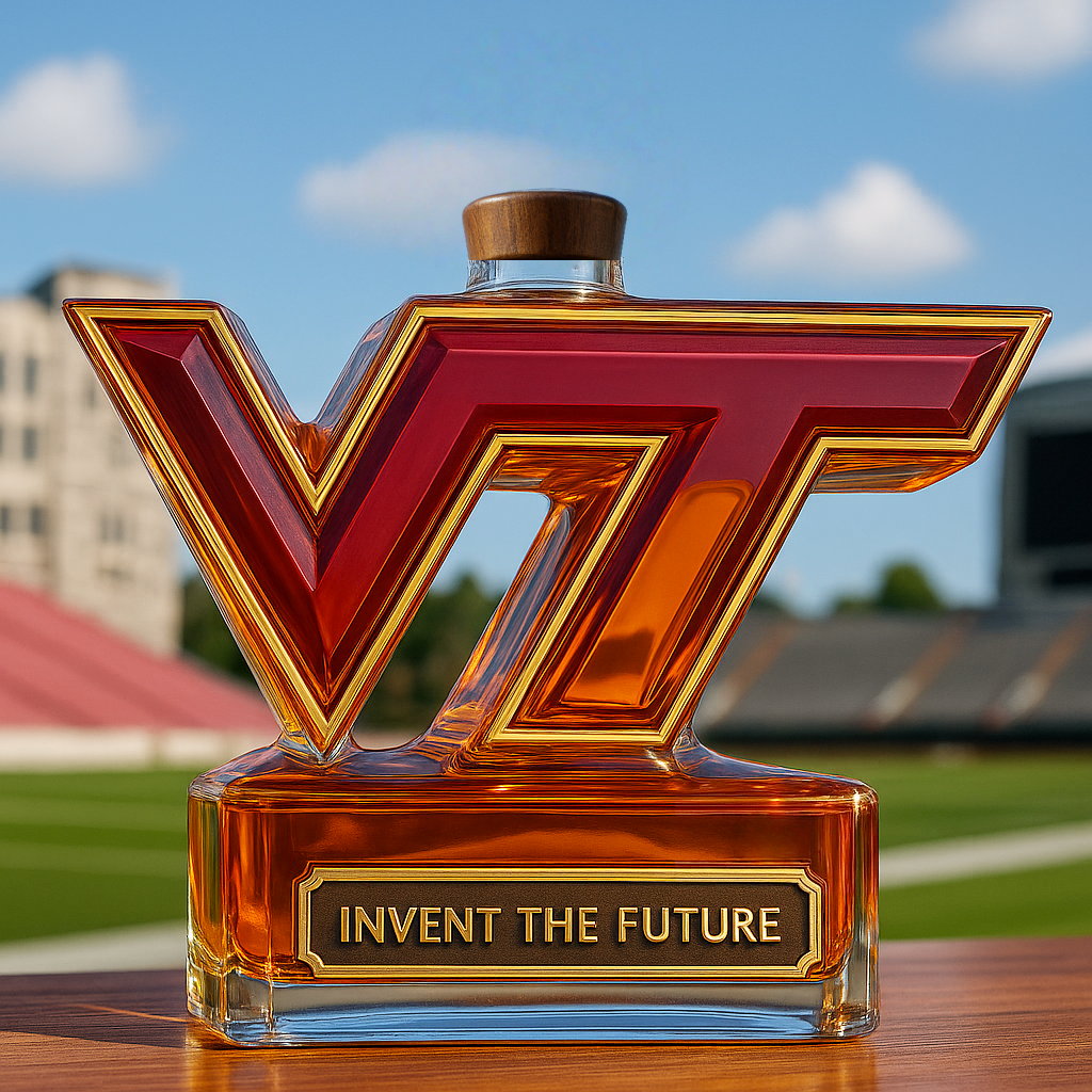 Virginia Tech Hokies Limited Edition Whiskey Bottle