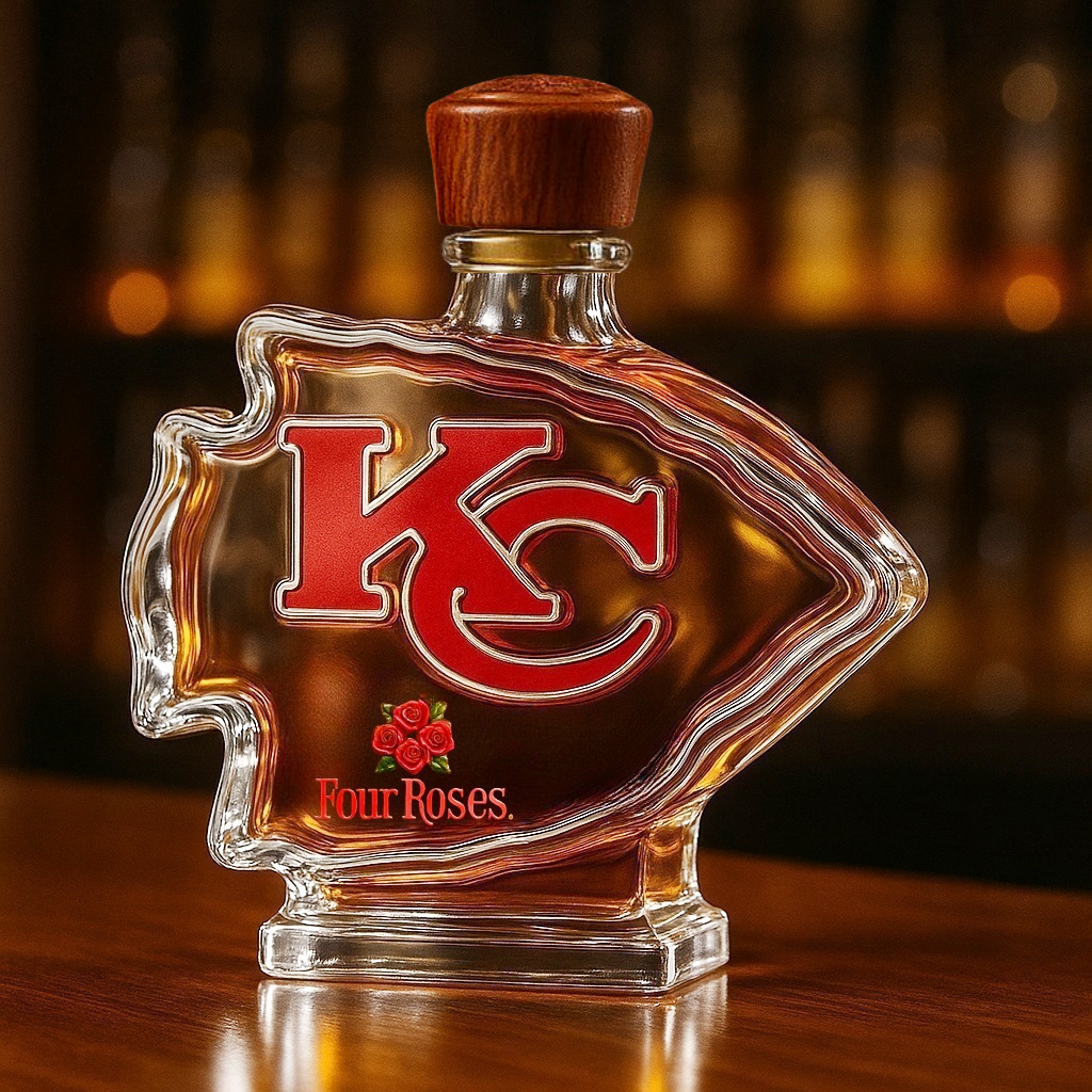 Kansas City Chiefs Whiskey Bottle