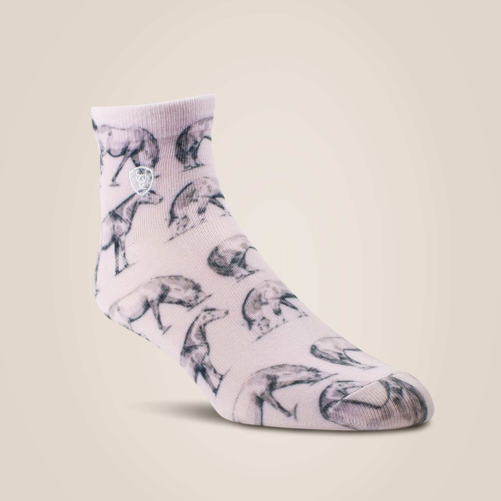 Horse/Cactus Print Ankle Sock 2 Pair Multi Pack