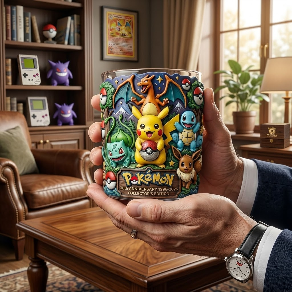 Pokémon 30th Anniversary Commemorative Whiskey Glass
