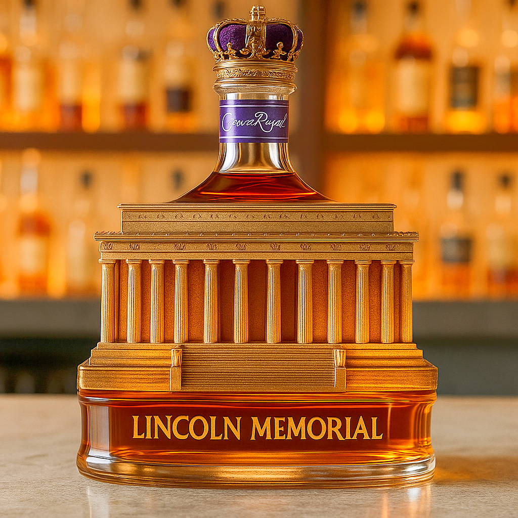 Lincoln Memorial Whisky Bottle