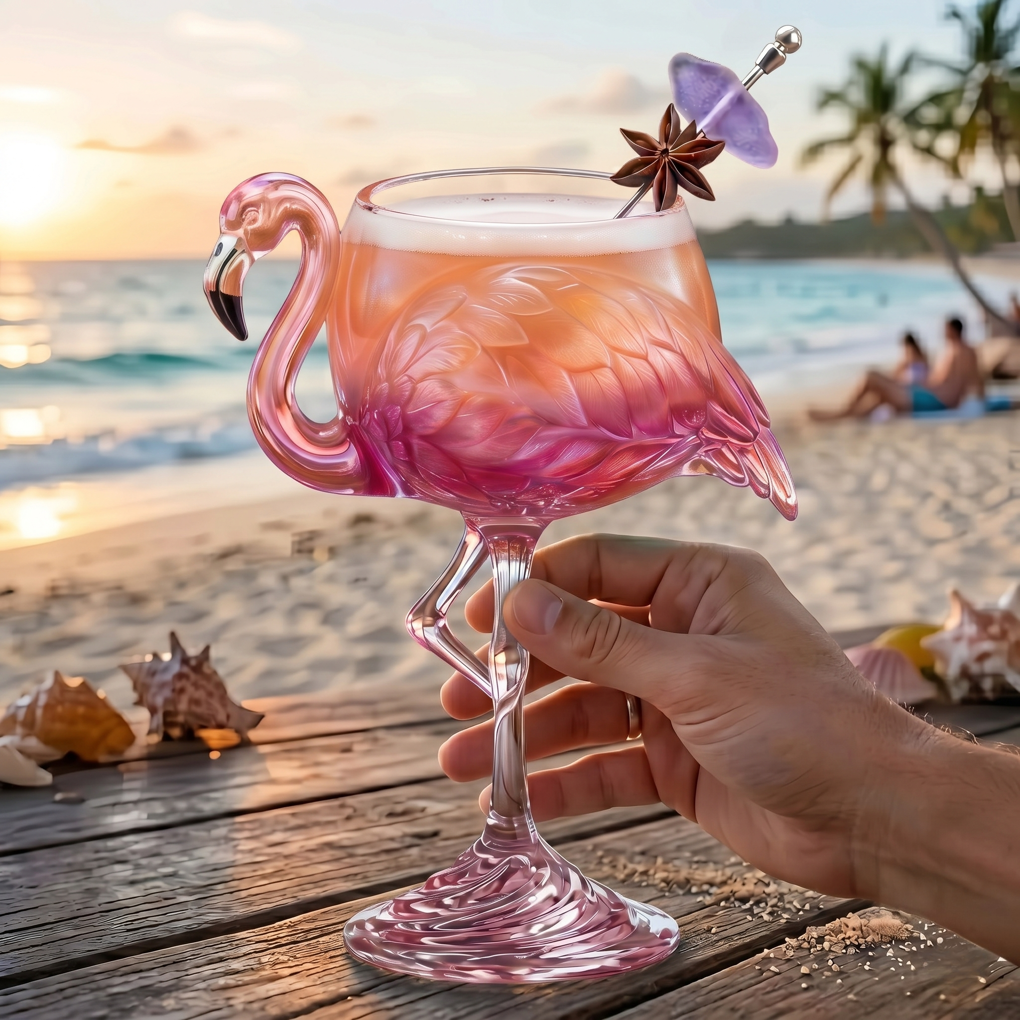 🦩 Flamingo Artistic Cocktail Glass