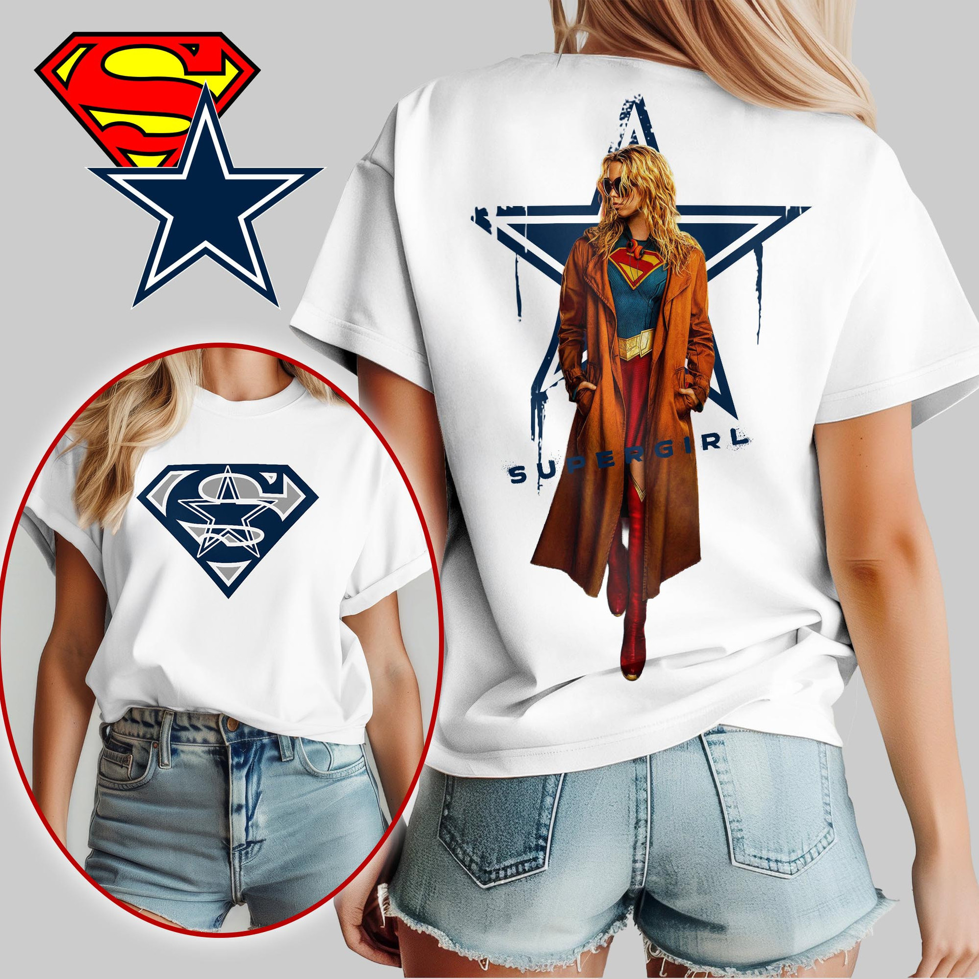 Dallas Cowboys | Premium NFL x Supergirl T-shirt MM