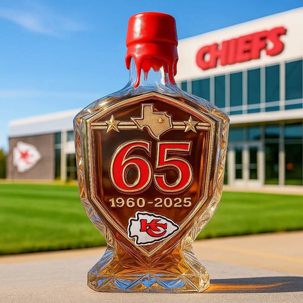 Kansas City Chiefs 65 Anniversary Edition Whisky Bottle
