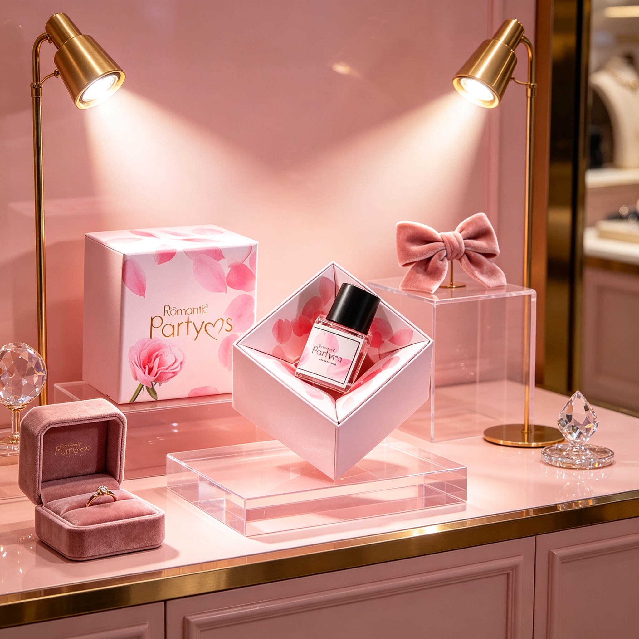 Romantic Party Flower Inner Perfume For Women 7 Scents Mini Square Fragrance