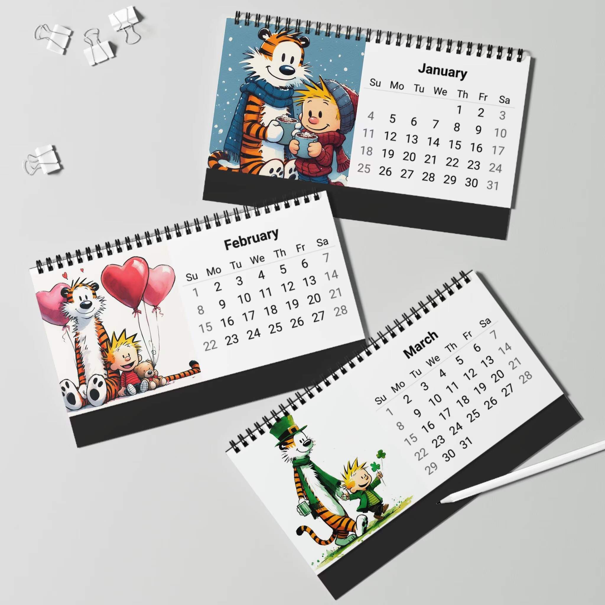 A Year With Calvin & Hobbes Desktop Calendar