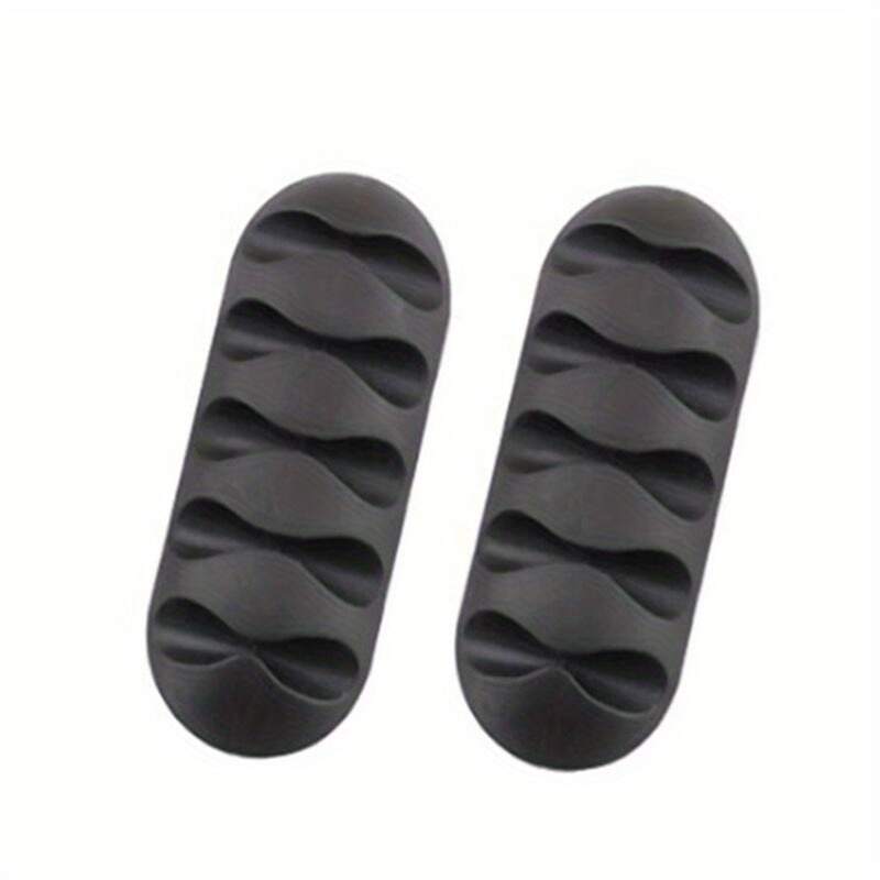 Desktop Phone Cable Winder Earphone Clip Charger Organizer Management Wire Cord Fixer Silicone Holder 5 Slots Strip