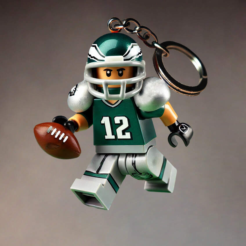 Football Team Building Set Kit Keychain