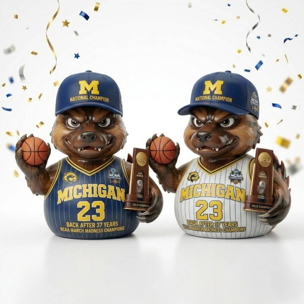 Michigan 37-Year Championship Victory Duck