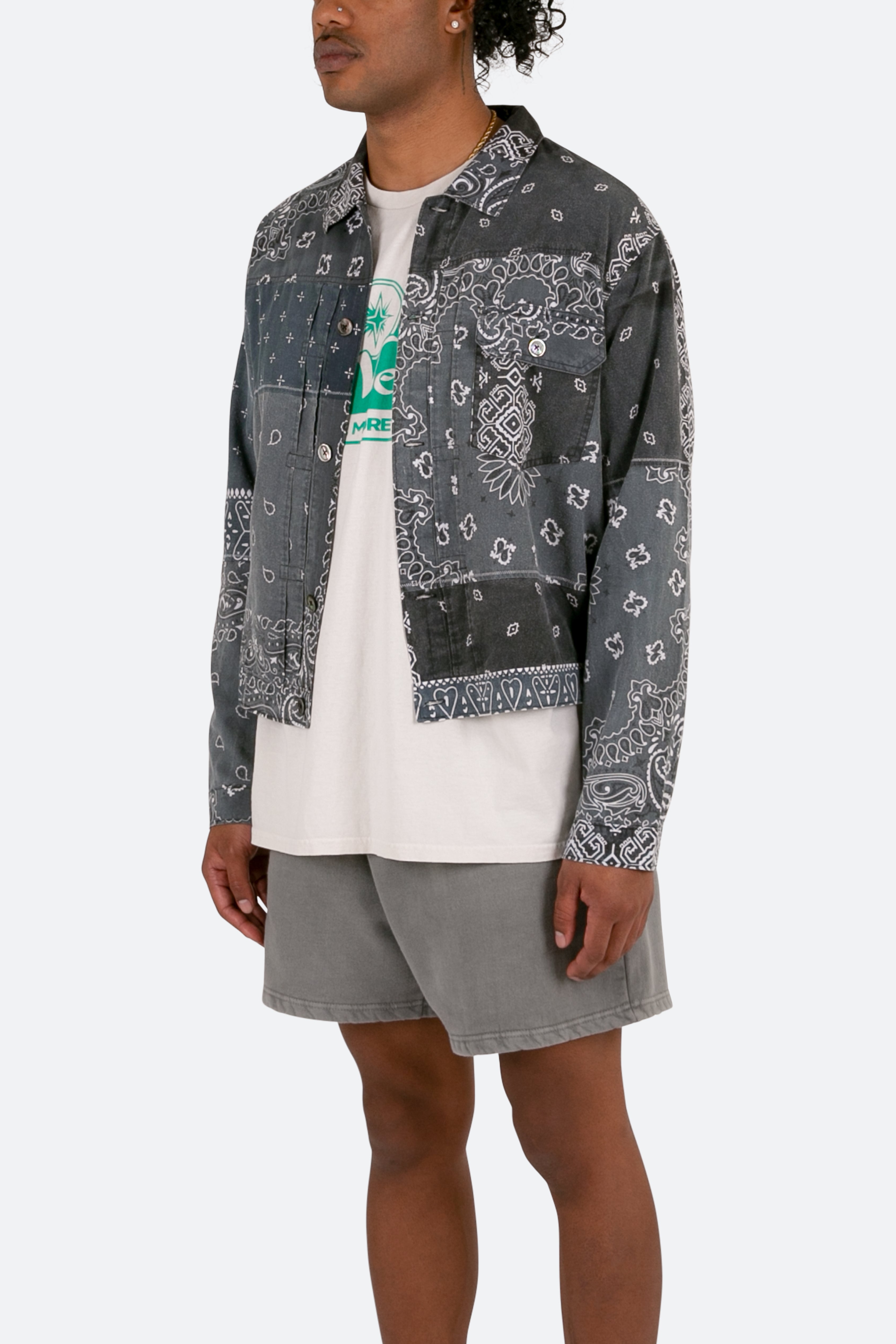 Bandana Trucker Shirt - Black