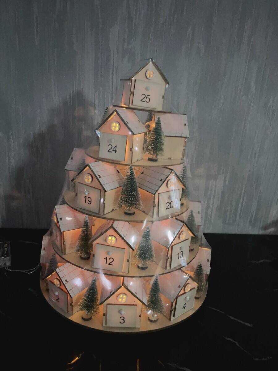 [Buy 2 Free Shipping]2023 Christmas Tree Houses Advent Calendar - Aanythingby Clearance
