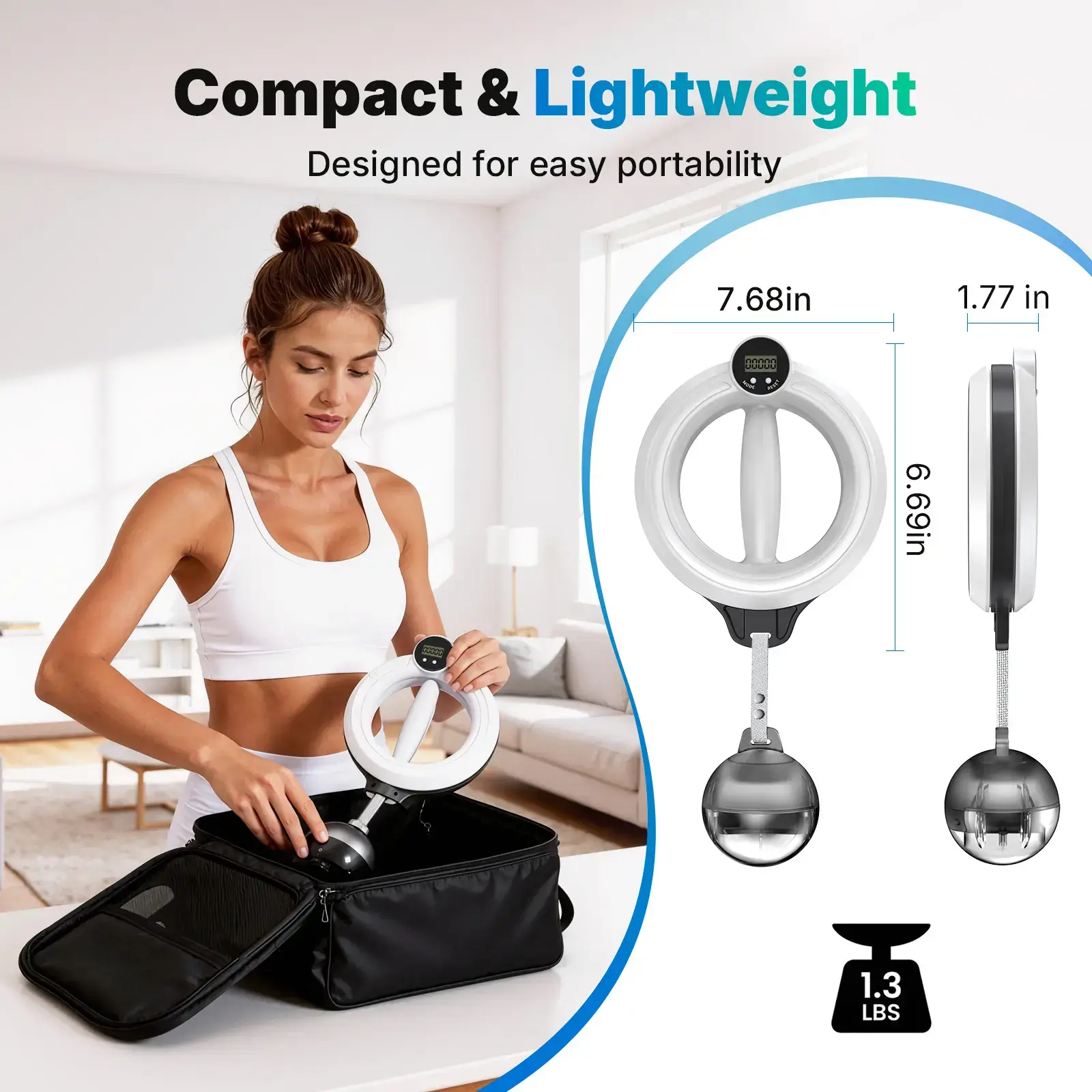 360° Rotating Wrist & Forearm Trainer for Men and Women, Upper Body Strength Tool for Arms, Shoulders & Chest, Portable Home and Gym Fitness Equipment