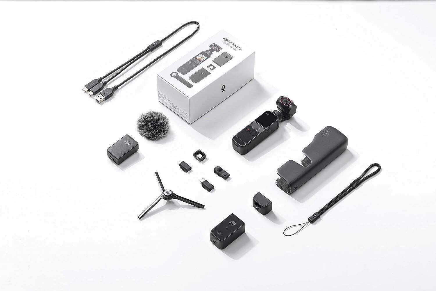 DJI Pocket 2 Creator Combo, 3 Axis Gimbal Stabilizer with 4K Camera, 1/1.7