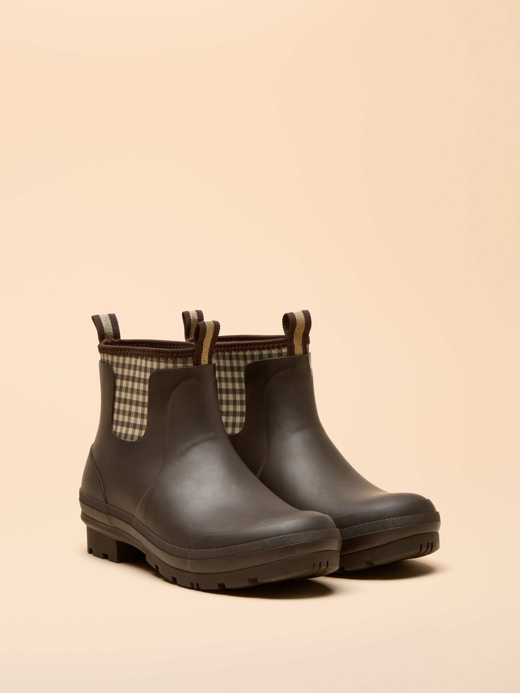 Foxton Chocolate Brown Neoprene Lined Ankle Wellies