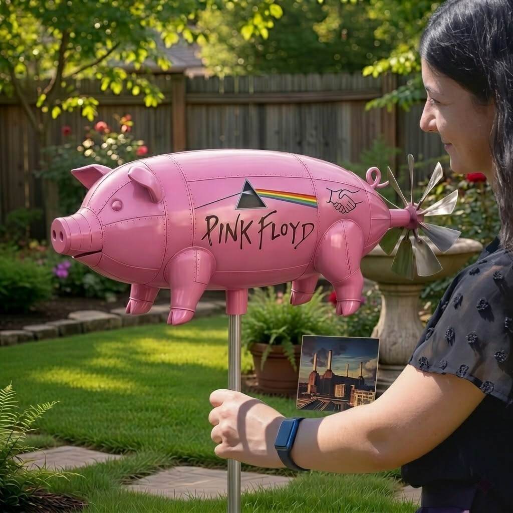 Pink Floyd Animals Pink Pig Garden Wind Spinner