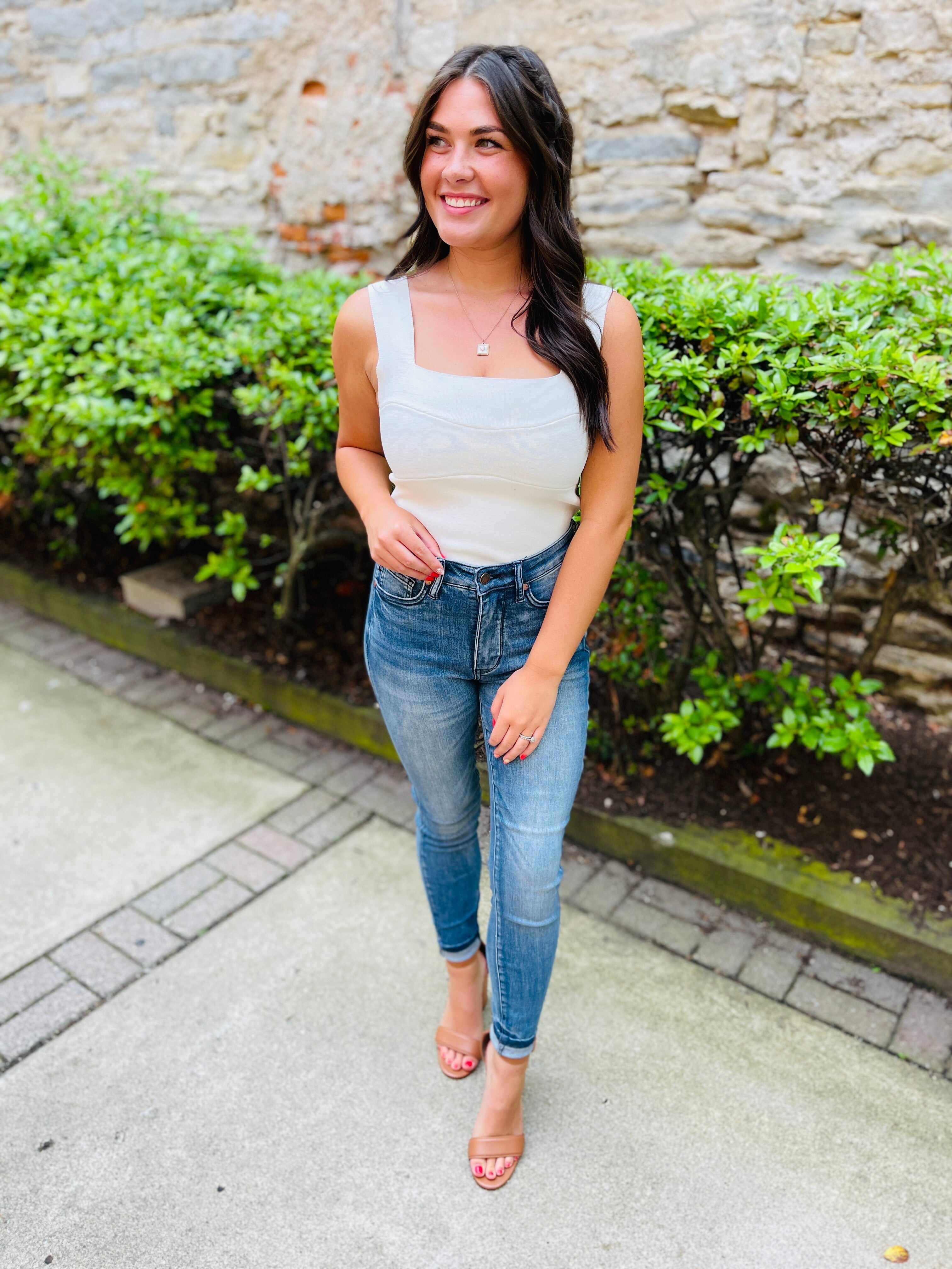 Tummy Control Skinny Jeans in Reg/Curvy Total Infatuation Restock