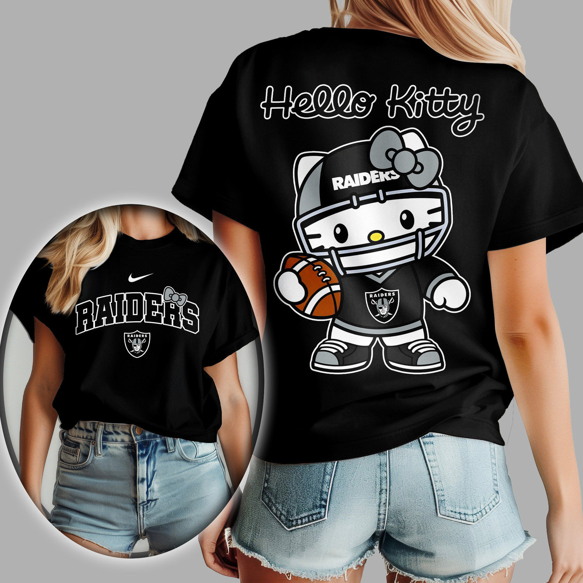 Las Vegas Raiders | Premium NFL Hello Kitty Women's Shirt TD