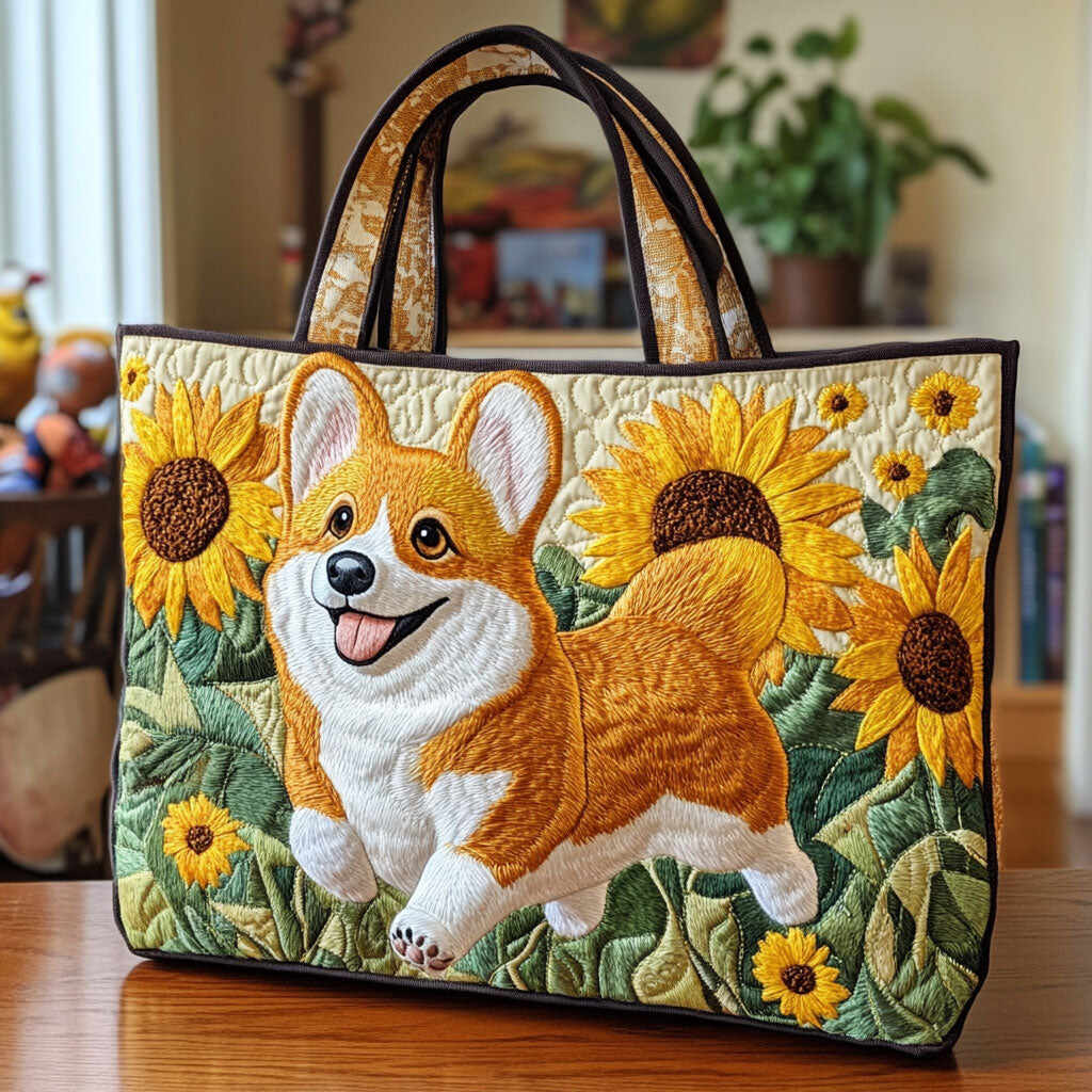 Golden Corgi CW3009010CL Quilted Tote Bag