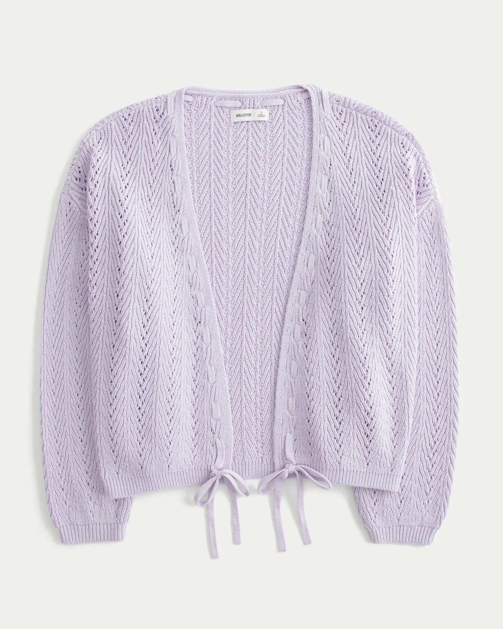 Easy Textured No-Close Cardigan