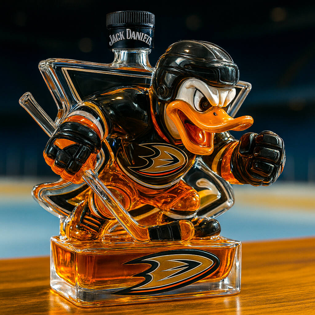 Anaheim Ducks Whiskey Bottle