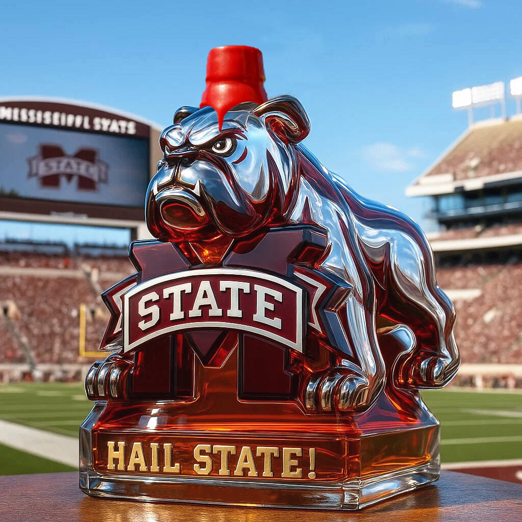 Mississippi State Bulldogs Whiskey Bottle