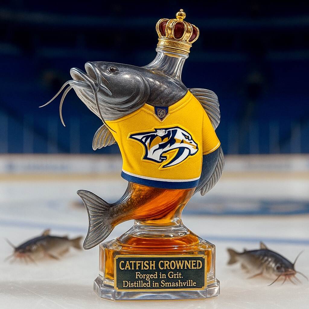 Nashville Predators — Catfish Crowned Limited Edition Whiskey Bottle