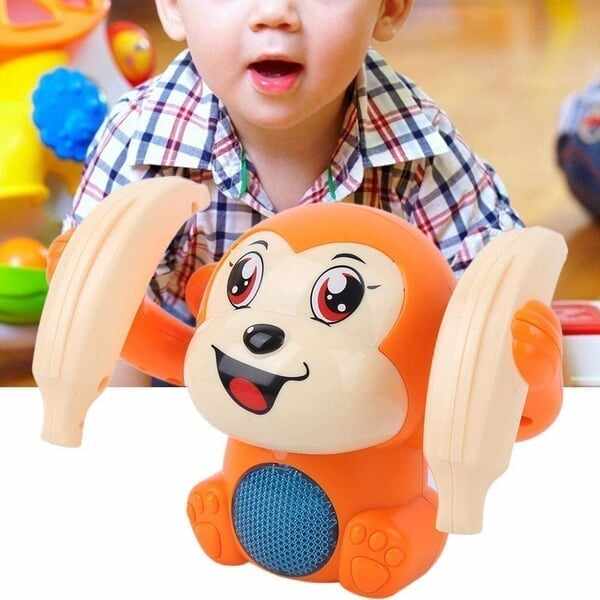 🐒Early infant electric flip and head monkey toys