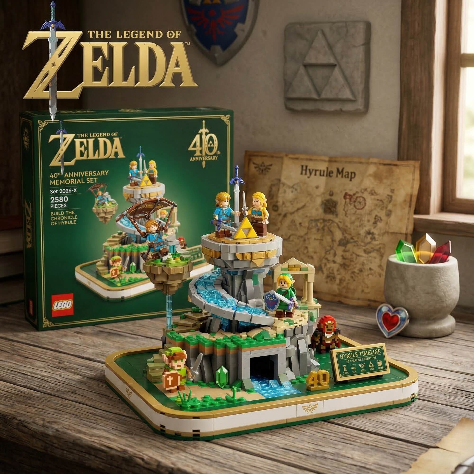 The Legend of Zelda 40th Anniversary Building Blocks Set