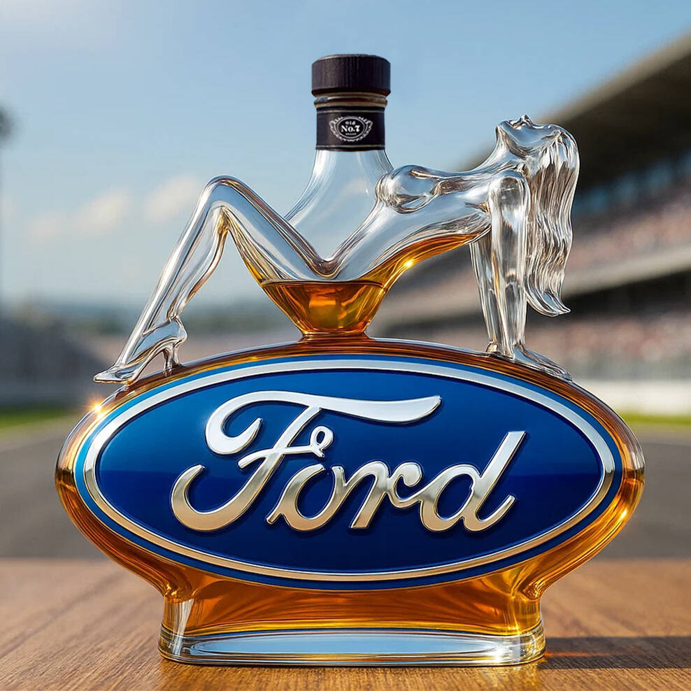 Attractive Ford whiskey bottle