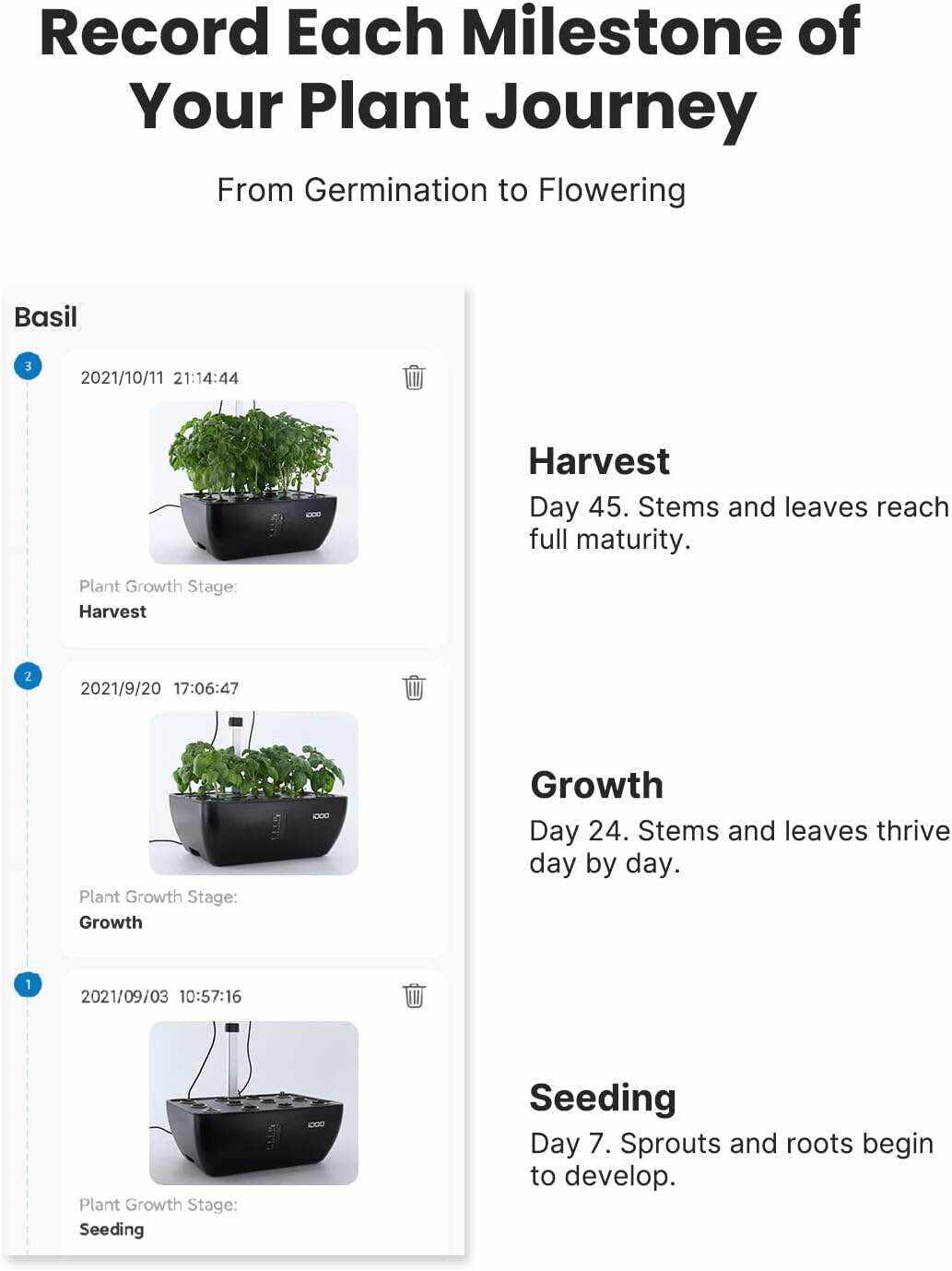 Hydroponics Growing System 12Pods, Indoor Garden with LED Grow Light